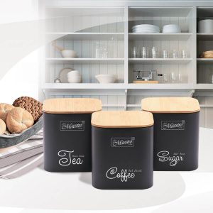 Birių produktų indų rinkinys Maestro BLACK